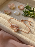 Rose Gold Crystal Butterfly Adjustable Bracelet