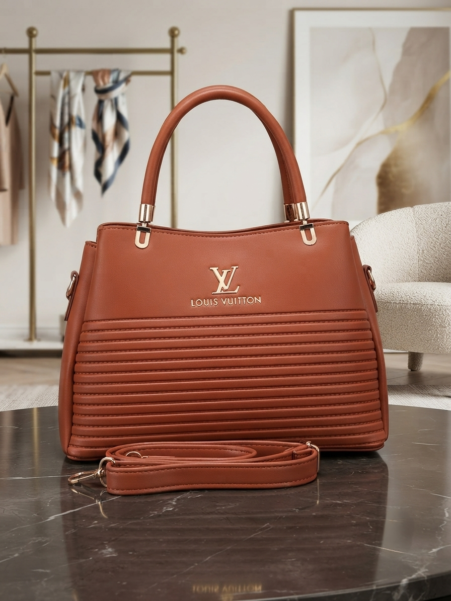 Classic Quilted Structured Handbag with Crossbody Strap