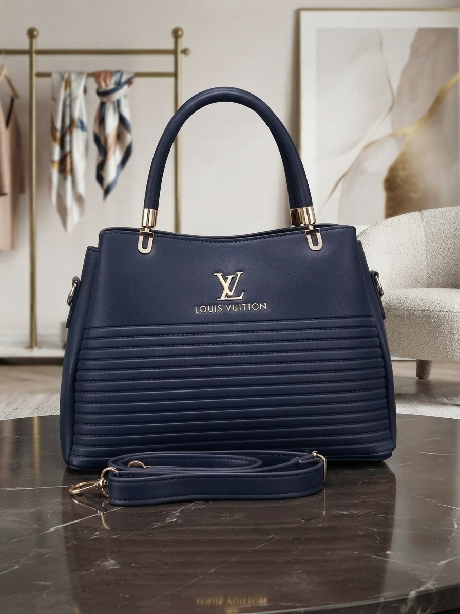 Classic Quilted Structured Handbag with Crossbody Strap
