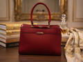 Premium Quality Imported Leather Handbag with Gold Hardware